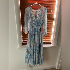 Calvin Klein Chiffon Wrap Dress